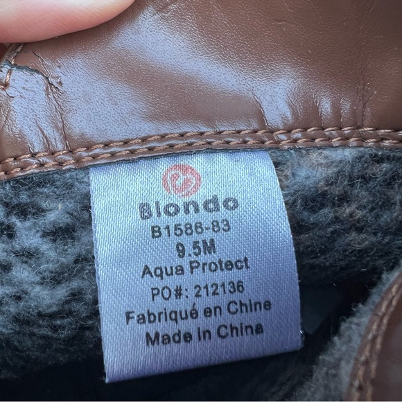 Blondo Brown Leather Zip Boots Size 9.5 - Picture 11 of 14